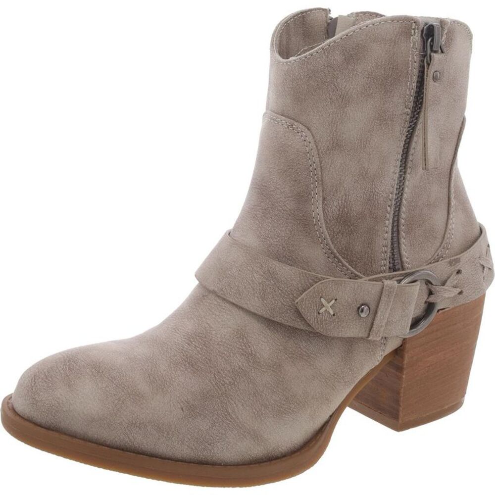 Very G Womens Merlot Low Beige Buckle Cowboy, Western Boots Boots NWT